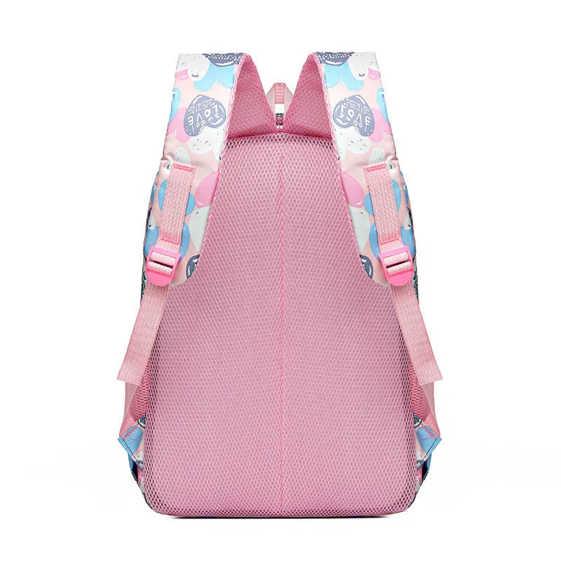 Oxford cloth student schoolbag with air cushion shoulder straps in blue colour