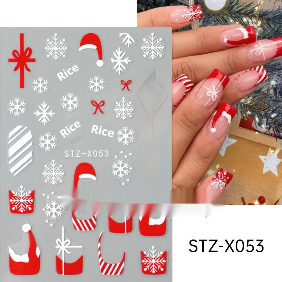 Sheet of black and silver love heart pattern nail art stickers with a plastic nail patch.