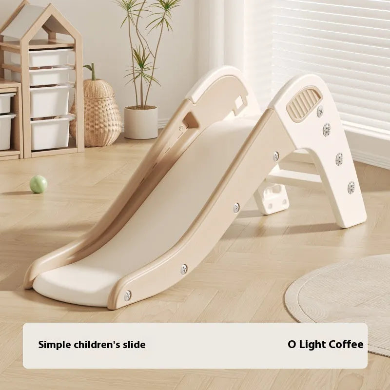 Small plastic baby slide for toddlers, shown in blue colour option.