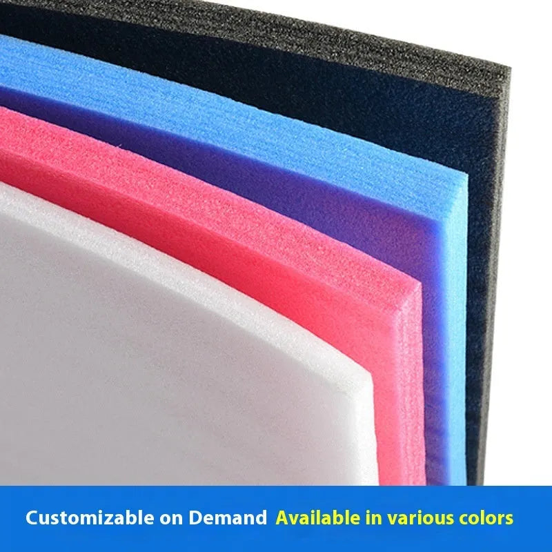 White pearl cotton foam board measuring 200 cm by 100 cm with 10 mm thickness