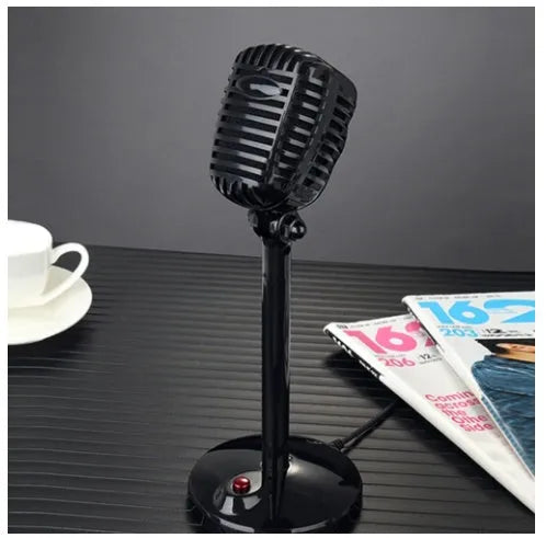 Black USB computer microphone with adjustable stand and omnidirectional pickup for podcasting and online calls