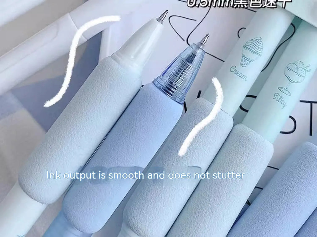Ice cream sponge press design double-headed fluorescent pens for student calligraphy practice