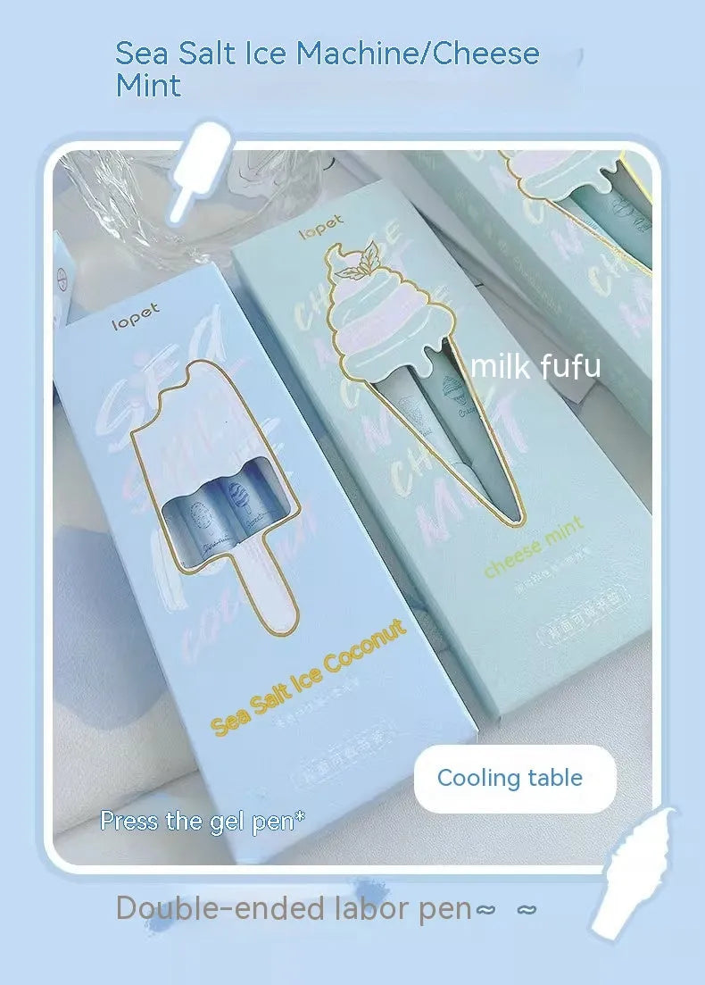 Ice cream sponge press design double-headed fluorescent pens for student calligraphy practice