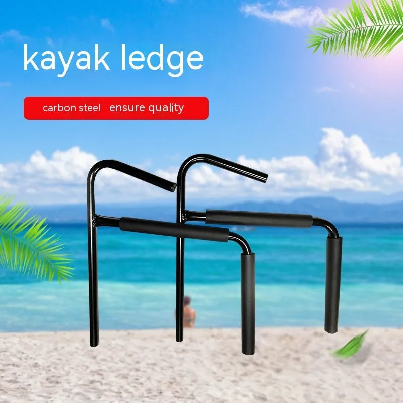 Sturdy carbon steel kayak and surfboard wall hanger for vertical storage