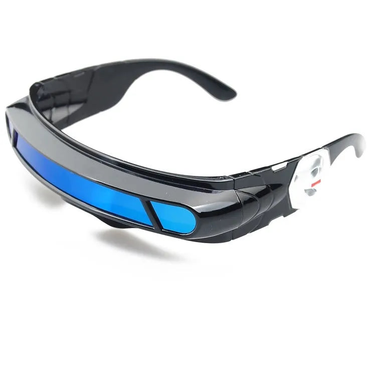 Black full rim sports sunglasses with polarised colour film lenses in grey, red mercury, or blue mercury options.