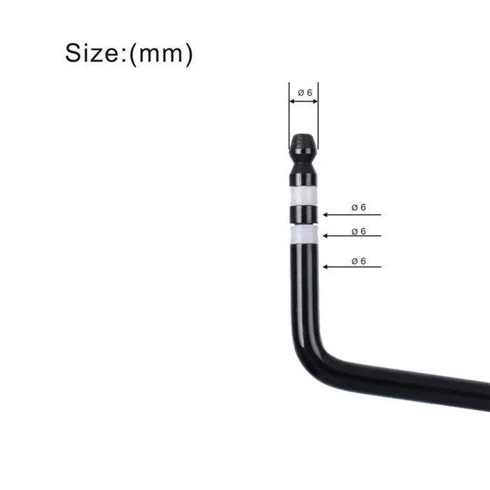 Metal guitar tremolo bar in black, blue, gold, and silver finishes.