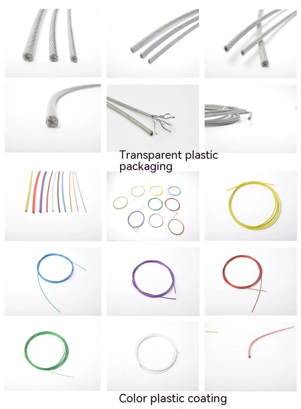 304 stainless steel invisible anti-theft security cable showing double twist multi-strand construction