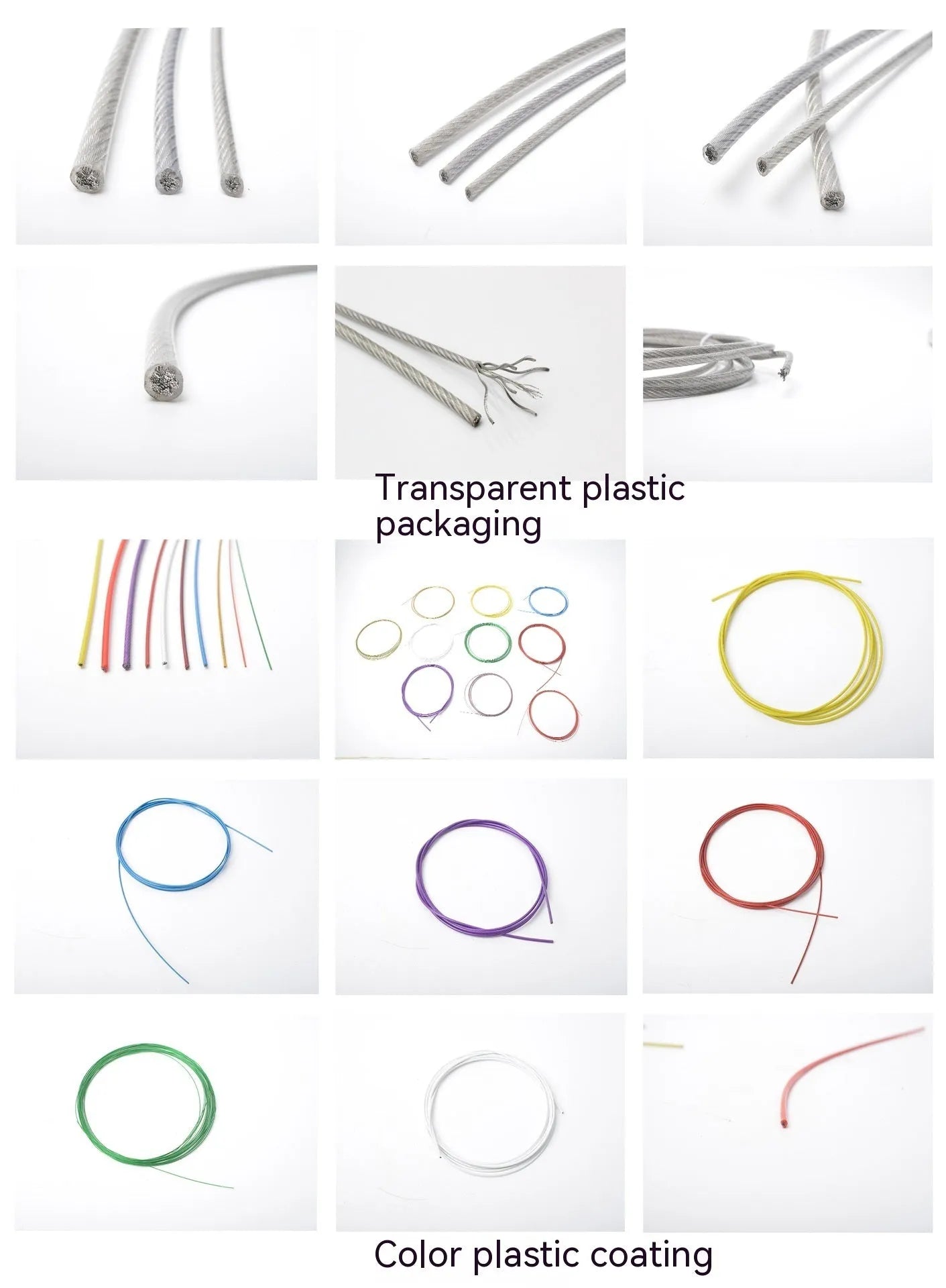 304 stainless steel invisible anti-theft security cable showing double twist multi-strand construction