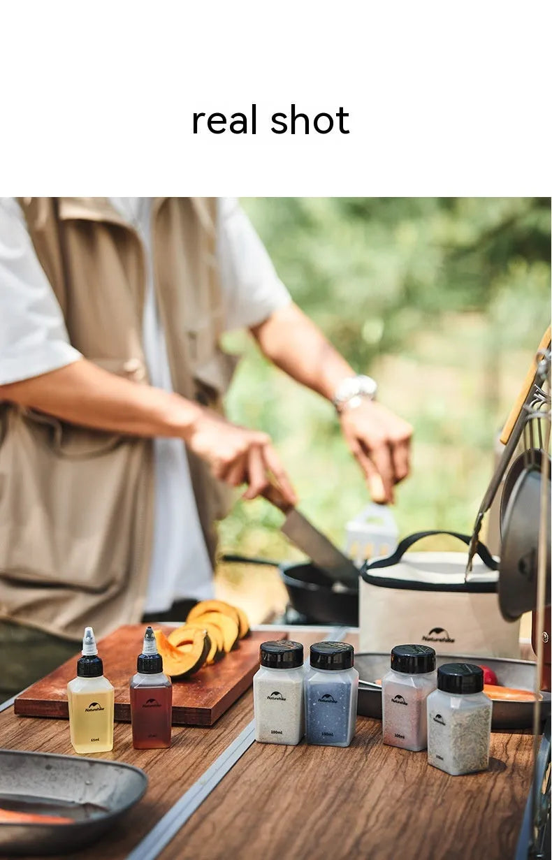 Naturehike portable seasoning bottle six-piece set with modern simplicity design for outdoor cooking