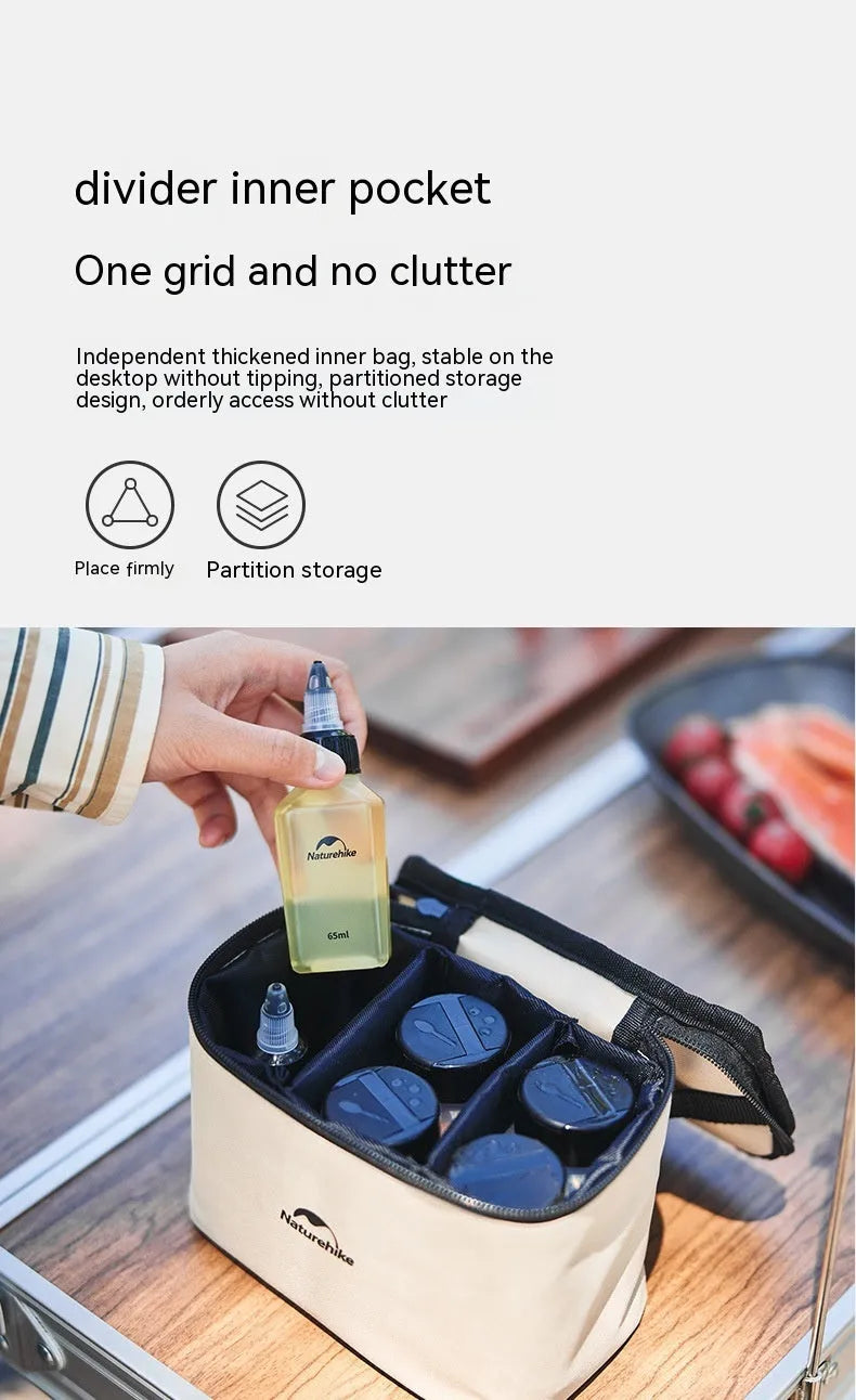 Naturehike portable seasoning bottle six-piece set with modern simplicity design for outdoor cooking