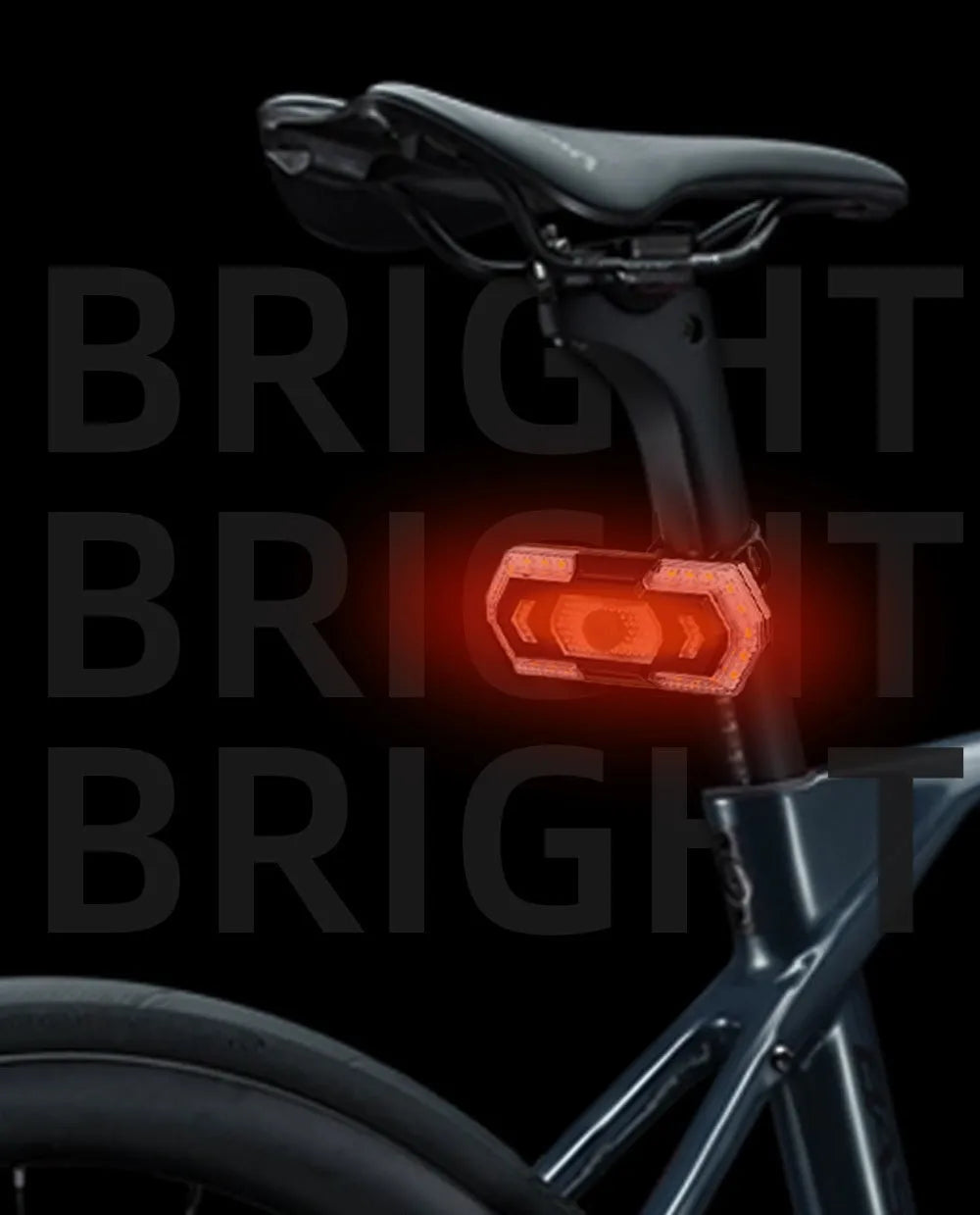 Black wireless remote control motorcycle LED tail light and turn signal kit with USB charging port.