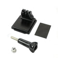 Black aluminium alloy and plastic helmet holder extension rod for GoPro 3 and 4 cameras with quick-release bracket