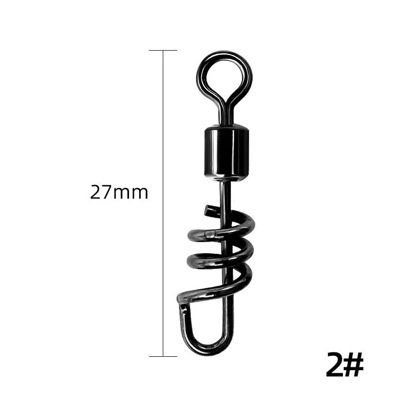 8-shaped fishing swivel connector in multiple sizes with copper or stainless steel construction
