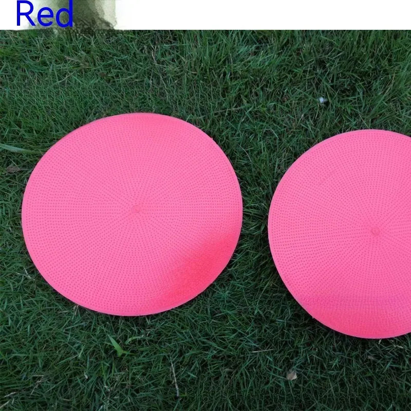 Football training landmark pad disc in bright colours showing 23cm diameter for target practice