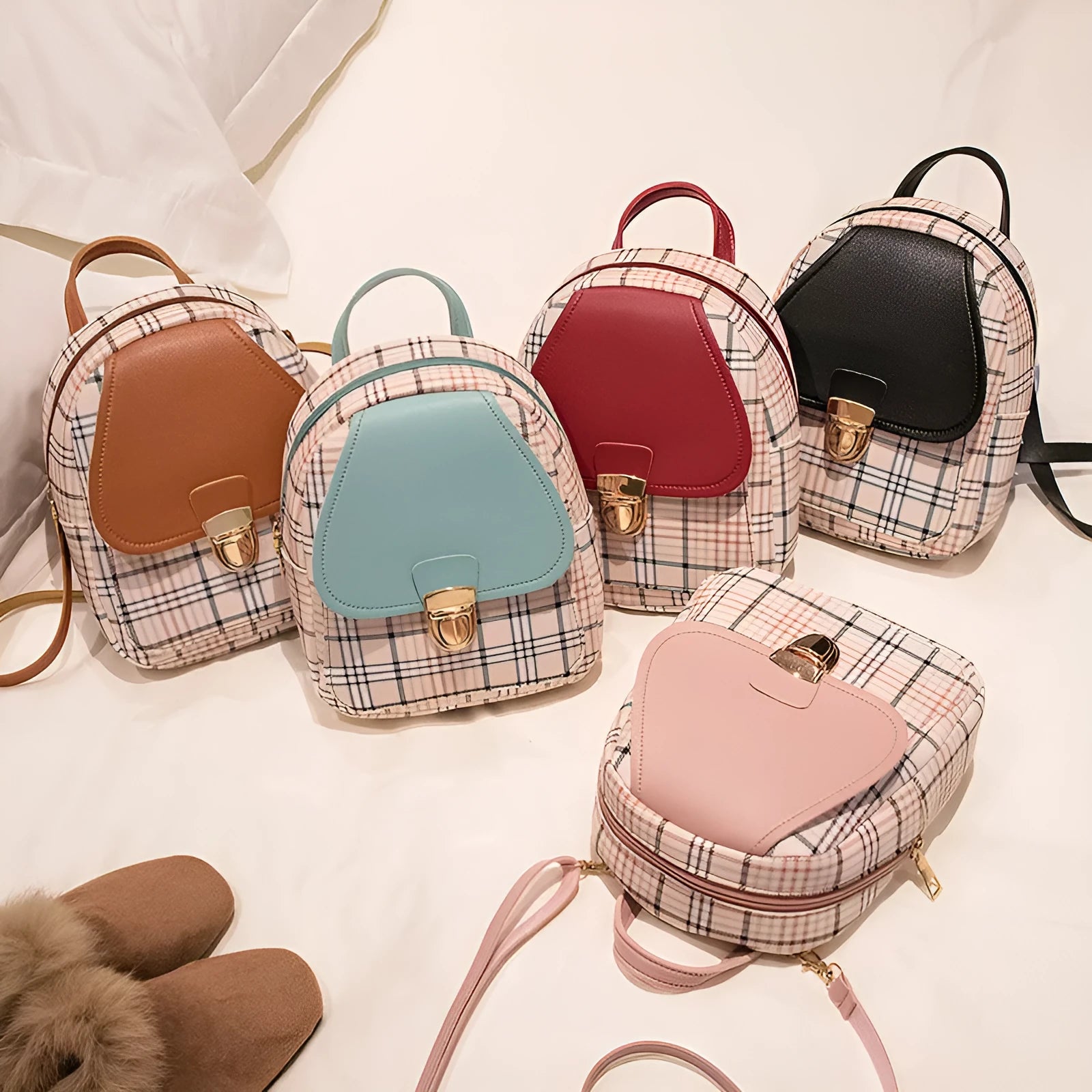 One shoulder diagonal phone bag in PU leather shown in one of five colour options.