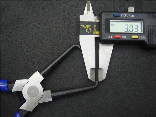 Iron and rubber caliper tubing pliers for automotive fuel line maintenance, shown in L and S sizes.