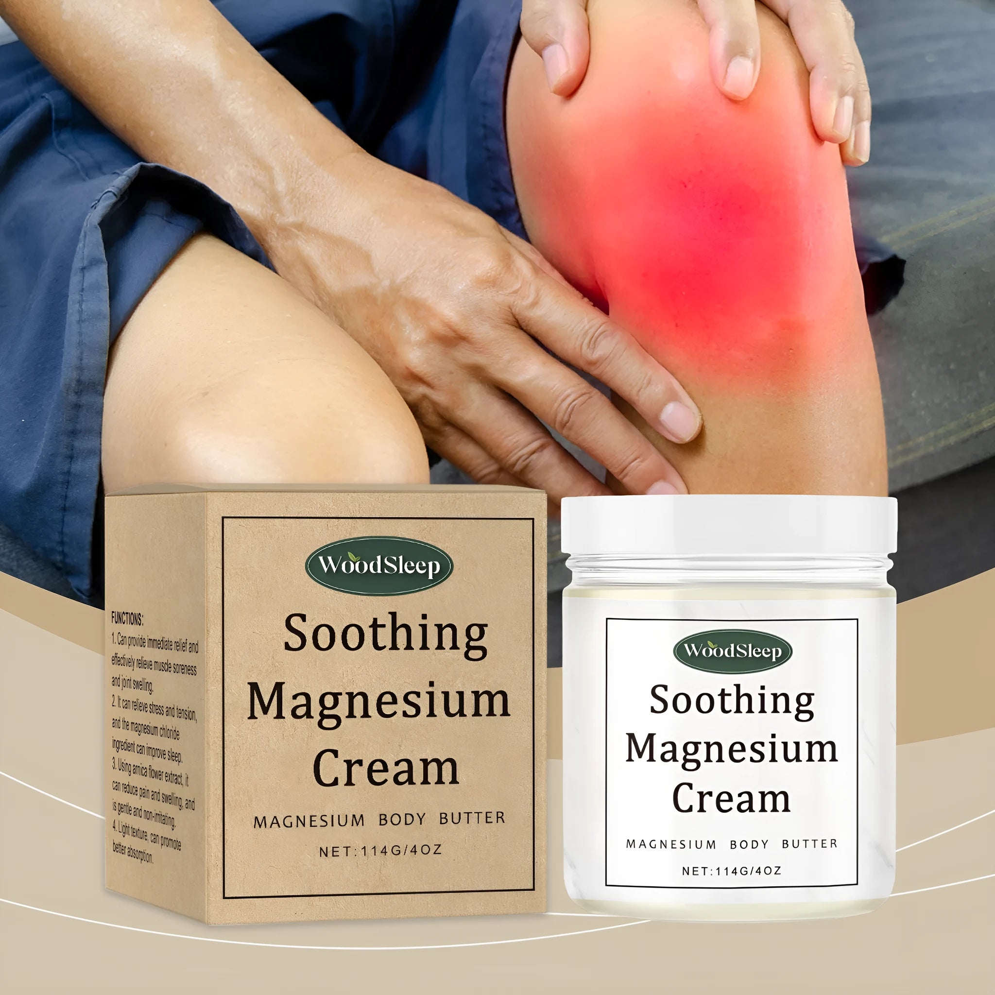 114g tube of magnesium cream for post-exercise body care with DNA magnesium formula
