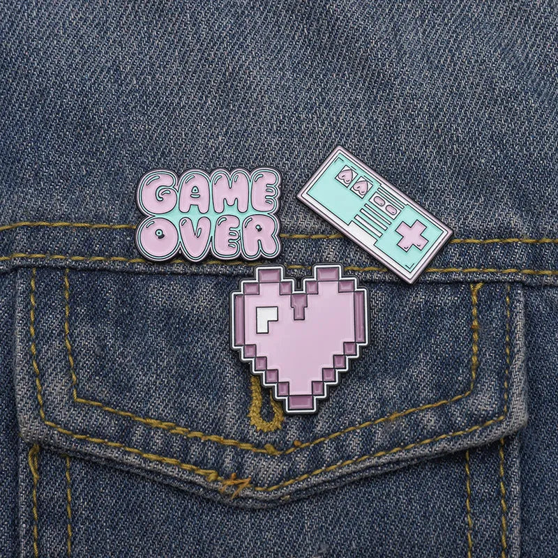 Alloy game console badge for Nintendo Switch PlayStation Xbox decoration in three colour options