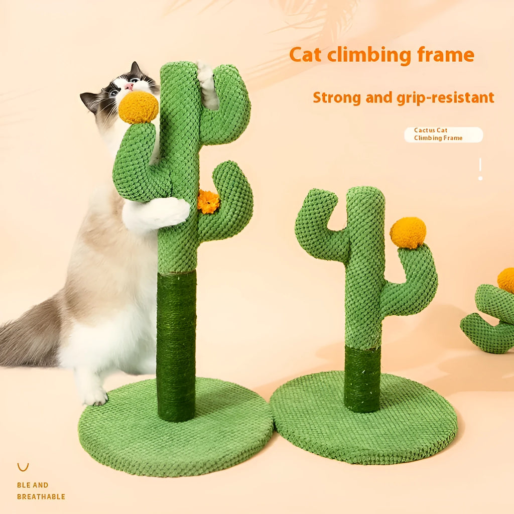 Masson Cactus or Coconut Tree design cat scratching pole with sisal surface for claw grinding.