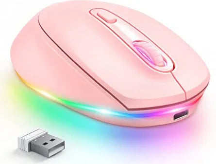 24g wireless rechargeable mouse for laptops with USB receiver in multiple colour options