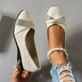 Black women's casual slip-on shoes with rhinestone detailing and chunky heels