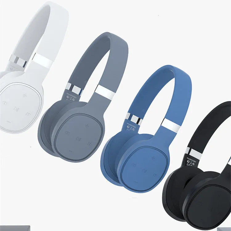 Wireless Bluetooth over-ear headset shown in black, with visible ear cup and headband.