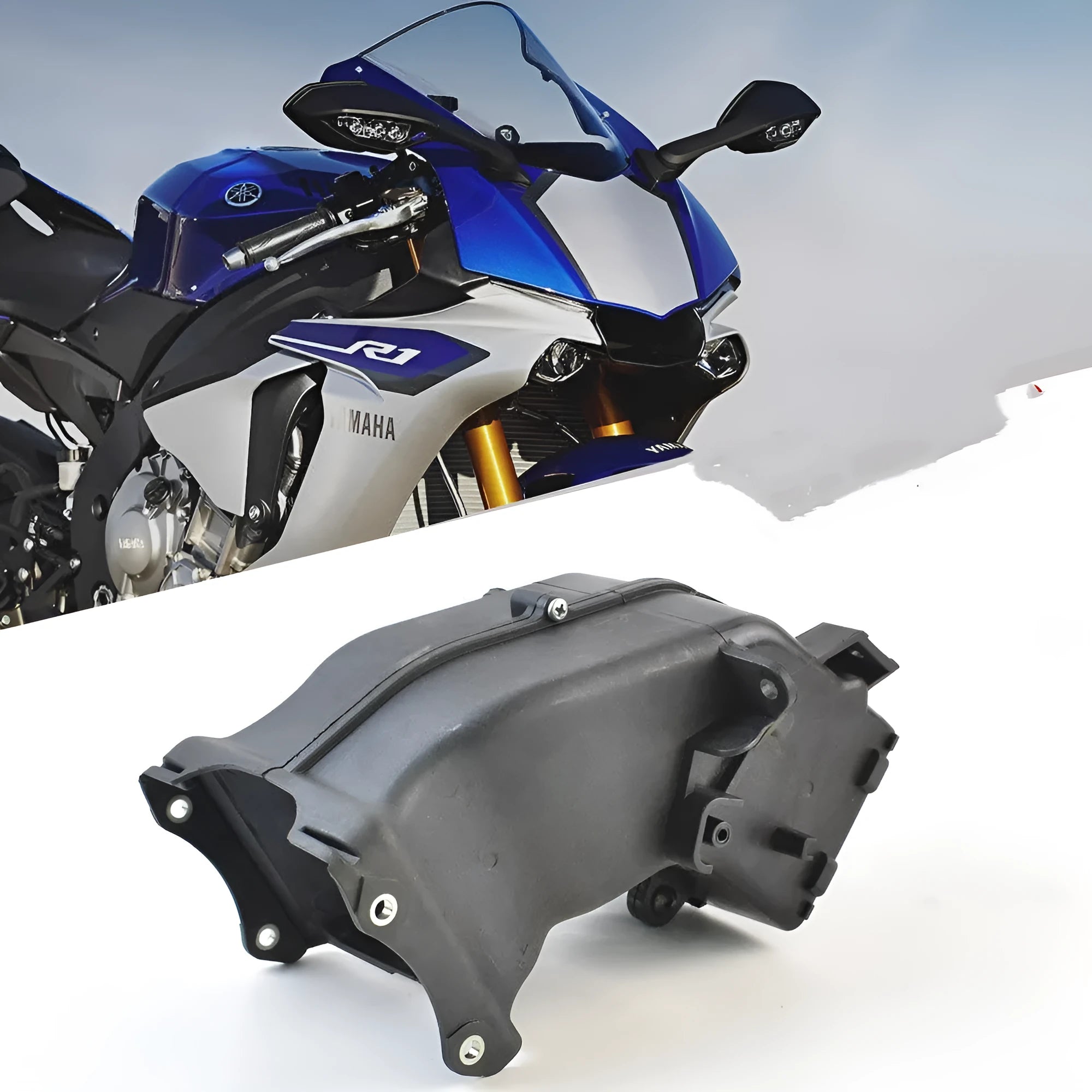 Black Yamaha motorcycle ventilation pipe intake accessory, 280mm long.