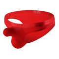 Men's thin low waist solid colour underwear in nylon fabric, shown in one of six colour options.