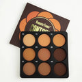 Dark matte makeup palette with nine waterproof colours and repair disk