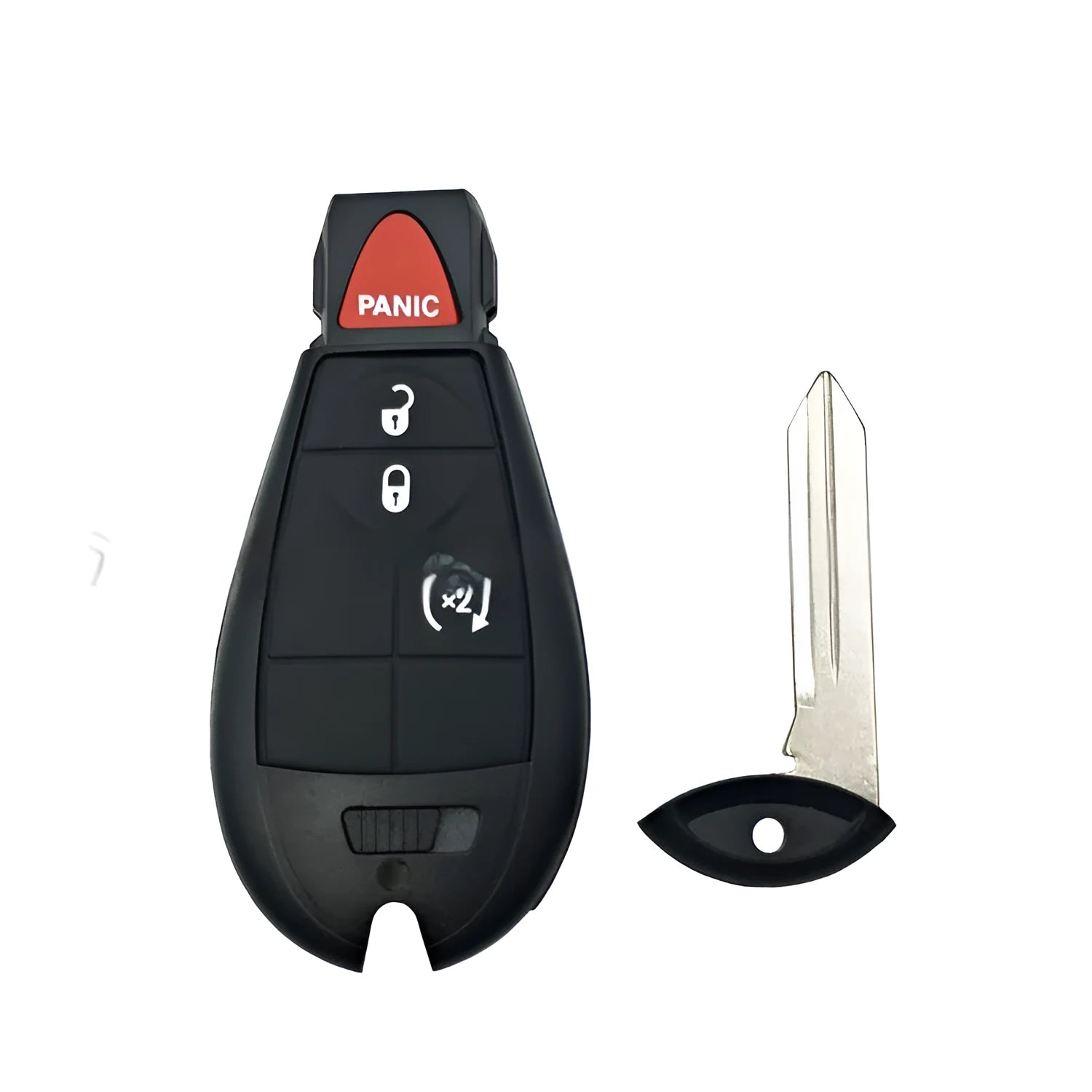Dodge Chrysler smart key replacement shell with ABS brass construction measuring 85x42x15mm