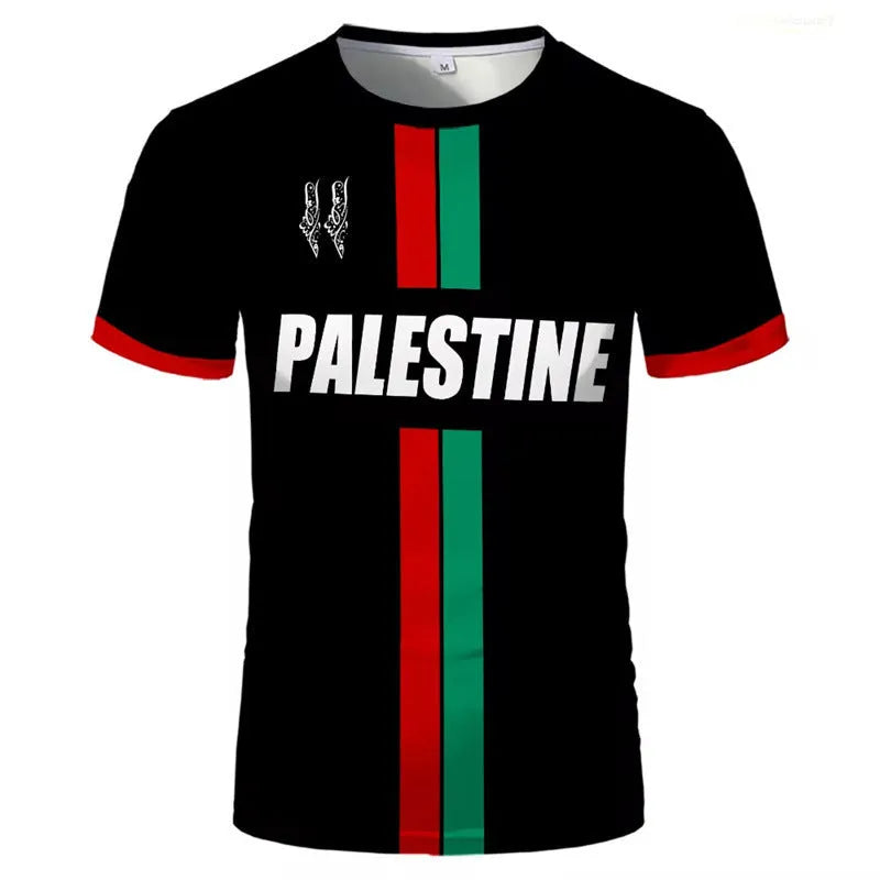 Dark style football t-shirt with 3D printed stereoscopic football pattern in black or white colours