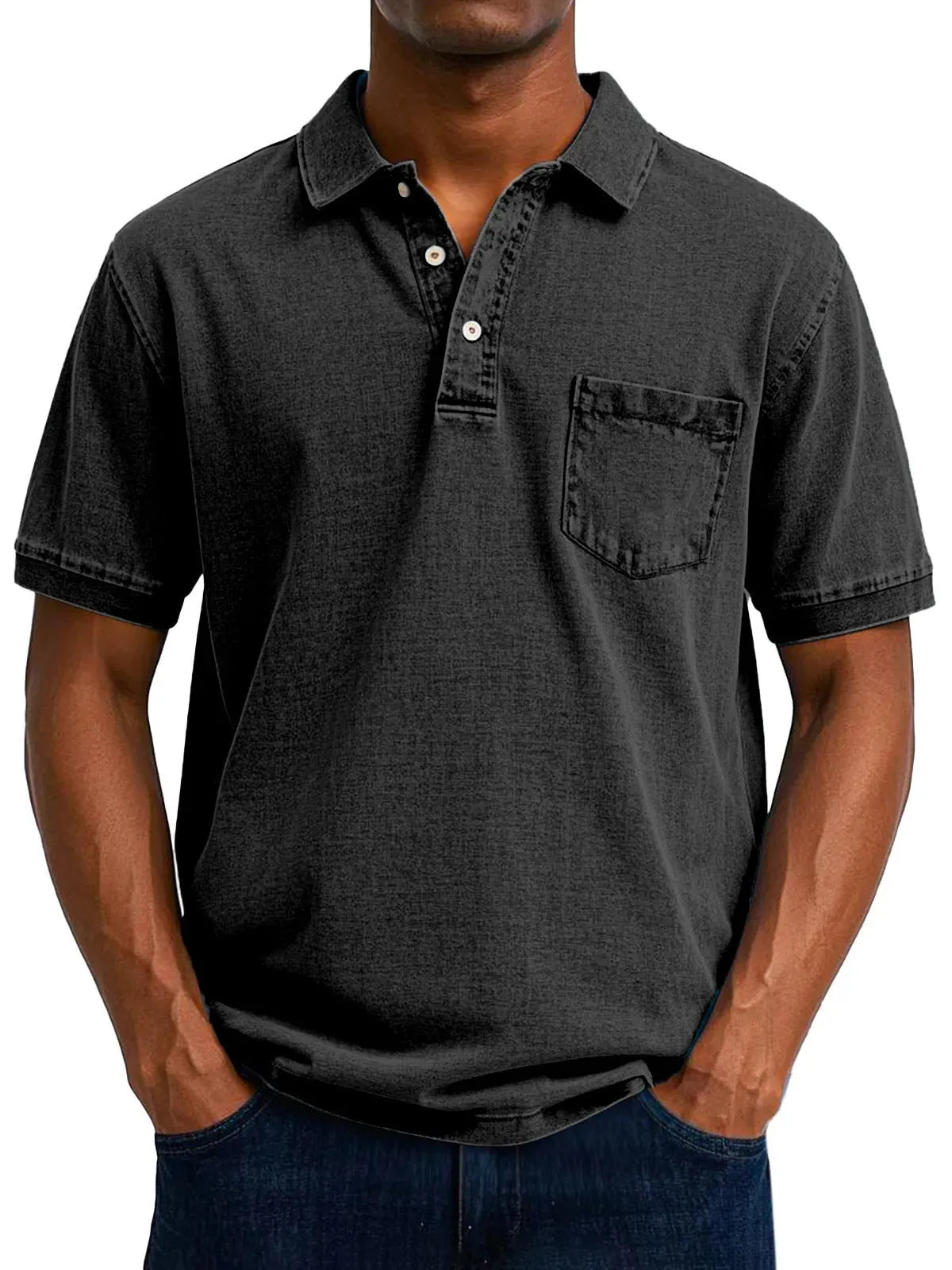Men's plus size printed short sleeve shirt in polyester fabric with Korean style design