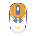 Sailor Moon pink wireless computer mouse with USB receiver showing cartoon character design