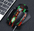 Thunder Wolf V9 wired gaming mouse in black or grey with 6 buttons and ergonomic shape