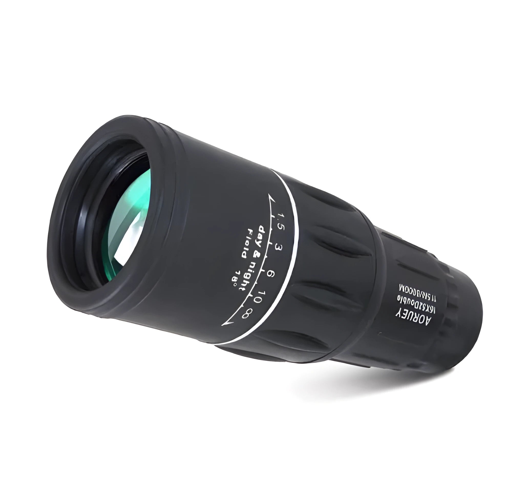 16x52 black monocular with green film HD coating and roof prism system for day and night viewing