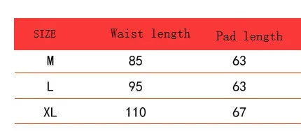 Nylon fitness weightlifting waistband belt in black, red, or yellow, shown in sizes L, M, and XL.