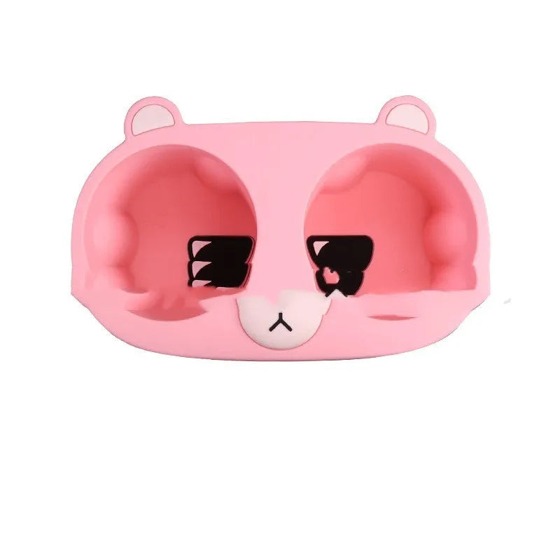 Silicone anti-shake cup holder limiter insert for car centre console in grey, tan, and pink colour options.
