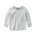 Baby striped long sleeve cotton shirt in blue, size 90cm