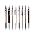 Japanese metal mechanical pencil 0.5mm with gold finish on white background