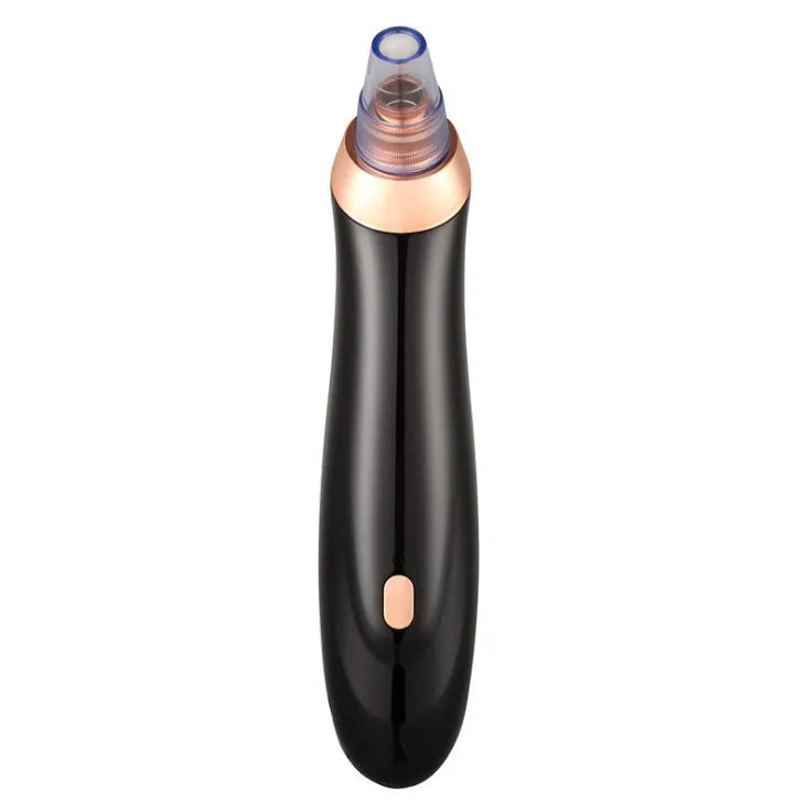 Electric blackhead remover device with vacuum suction pump and multiple nozzle attachments for pore cleaning