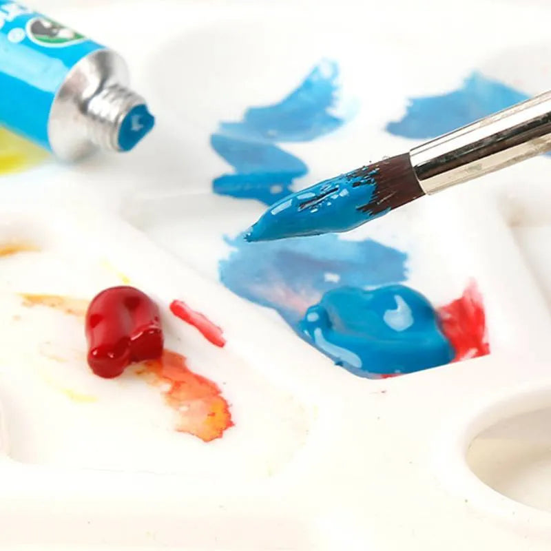 Gouache paint set with tubes in 12, 18 or 24 colour options showing 5ml and 12ml size comparison