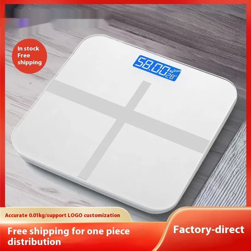 26 x 26 cm household body weighing scale in rose gold finish with multiple power options