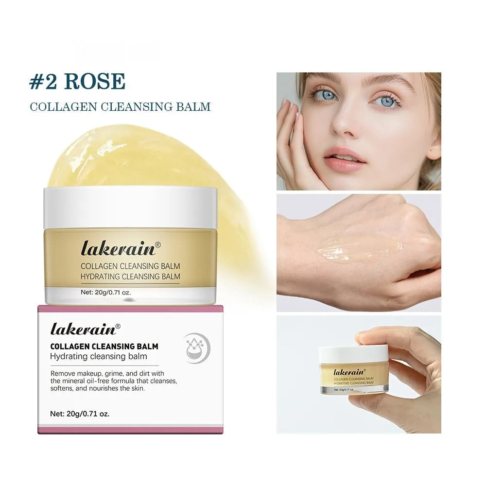 Rose fragrance makeup remover cleansing cream in 20g size with three variant options