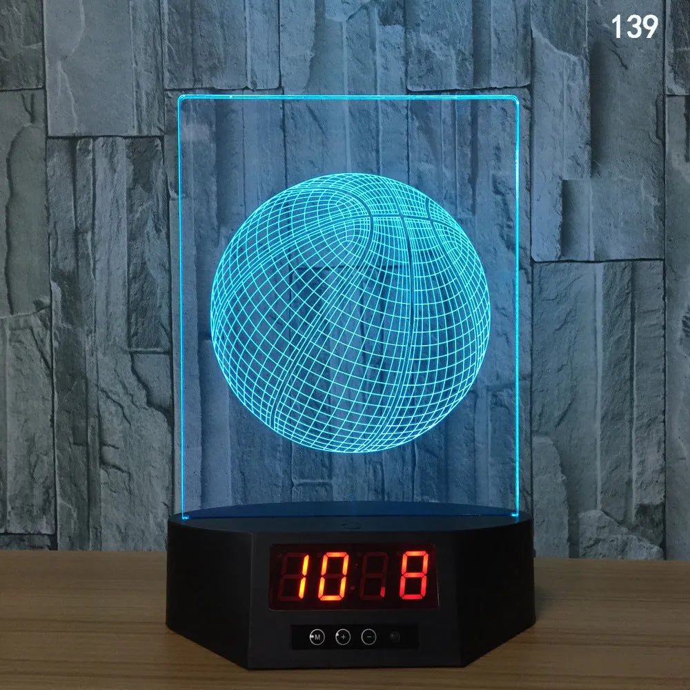 3D glowing dolphin shaped LED table lamp with remote control on a bedside table.
