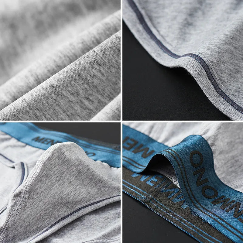 Men's low-waist cotton briefs shown in a two-tone colour combination, such as black with red trim.