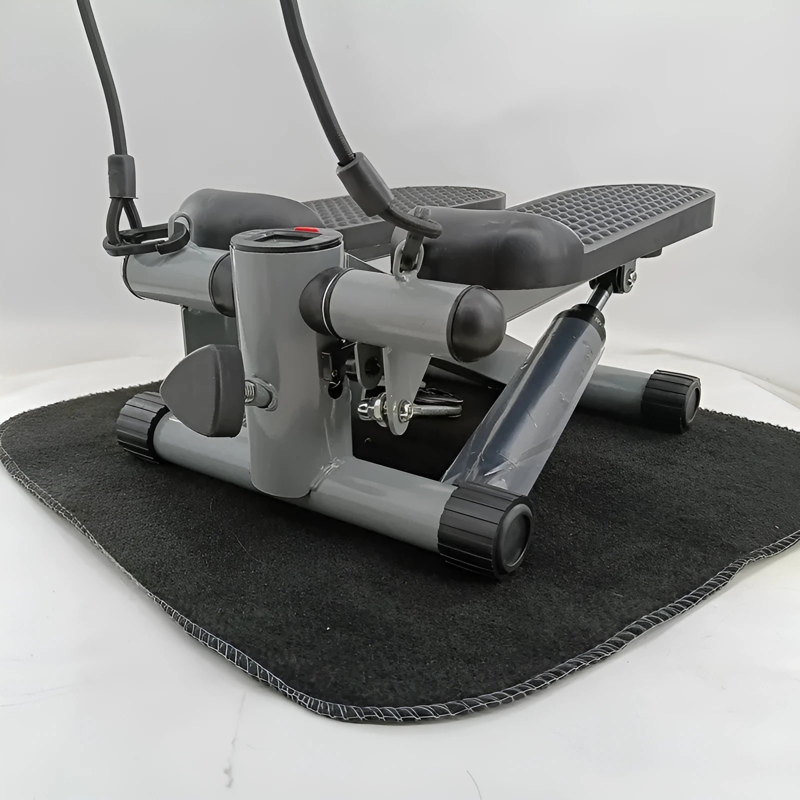 Silver gray hydraulic pedal machine for waist slimming and home fitness