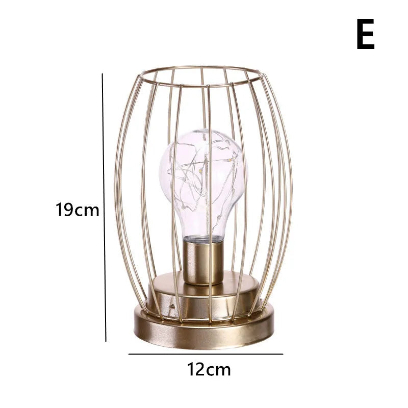Geometric iron decorative light with electroplated finish in Nordic style for home ornamentation