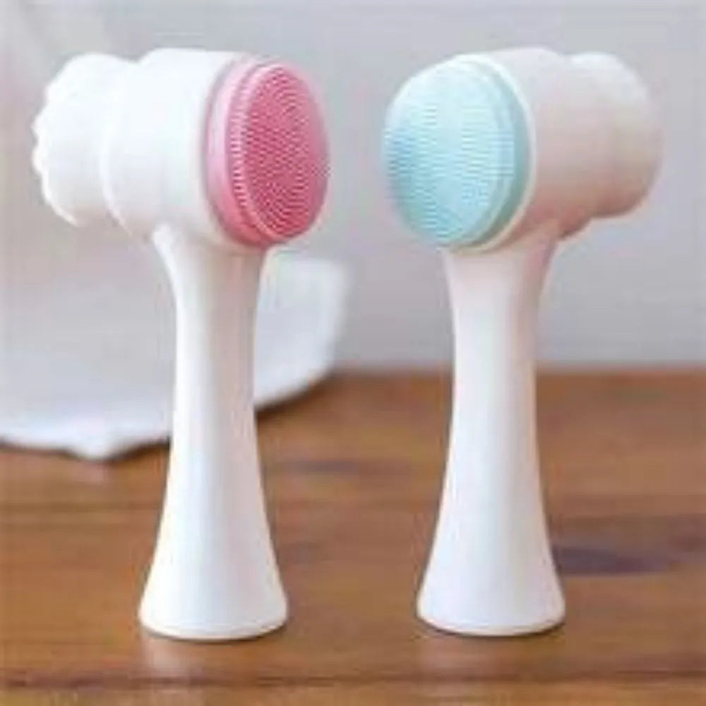 Blue pet paw brush with nylon bristles for grooming dogs and cats