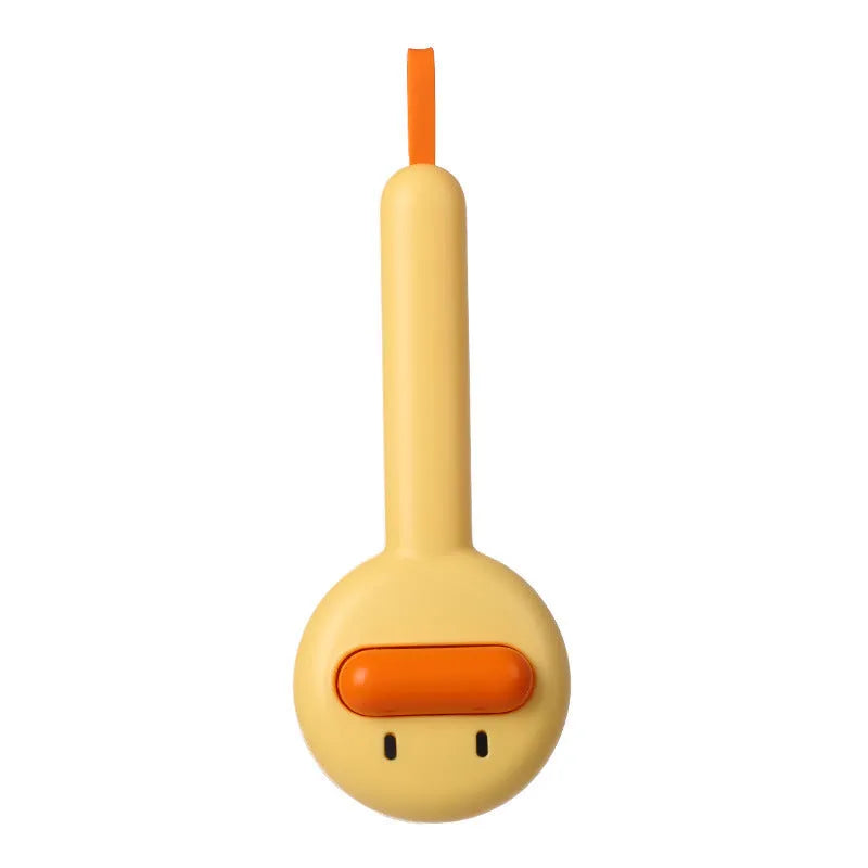 Small yellow plastic comb with needle bristles for pet hair removal on cats and dogs.