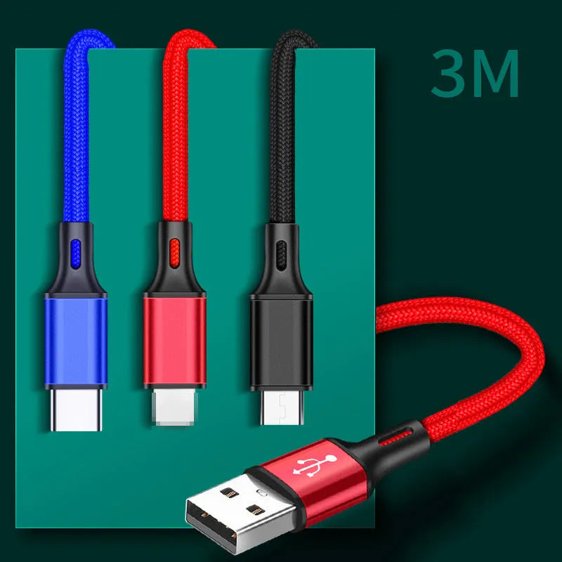 Black USB to TYPE C mobile phone charging cable shown at 2 metre length.